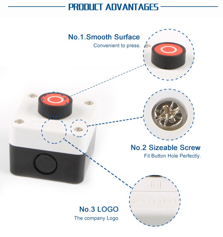 B112 mushroom head push button control Box,Push Button Switch