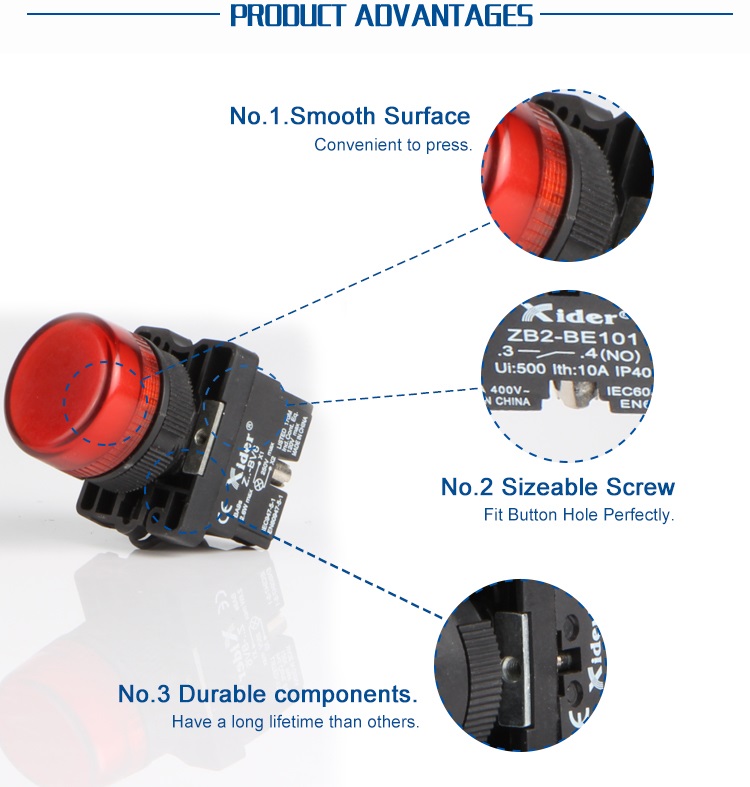 DB2-EV74 Plastic Push Button Switch